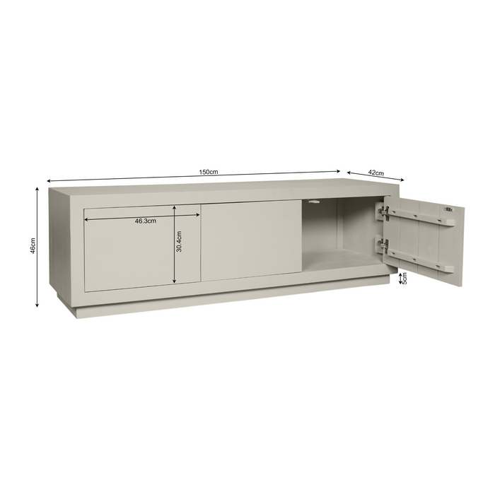 Tv meubel Brussel Zand Mangohout 150 cm