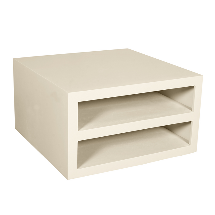 Vierkante salontafel Brussel Zand Mangohout 80 cm