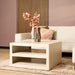 Vierkante salontafel Brussel Zand Mangohout 80 cm