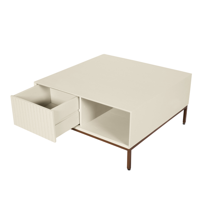 Vierkante salontafel Madison Zand Mangohout 80 cm