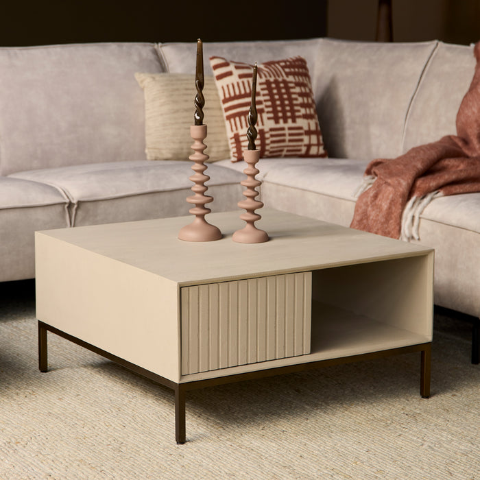Vierkante salontafel Madison Zand Mangohout 80 cm
