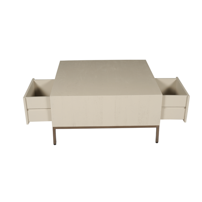 Vierkante salontafel Madison Zand Mangohout 80 cm