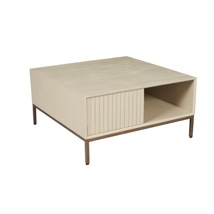 Vierkante salontafel Madison Zand Mangohout 80 cm
