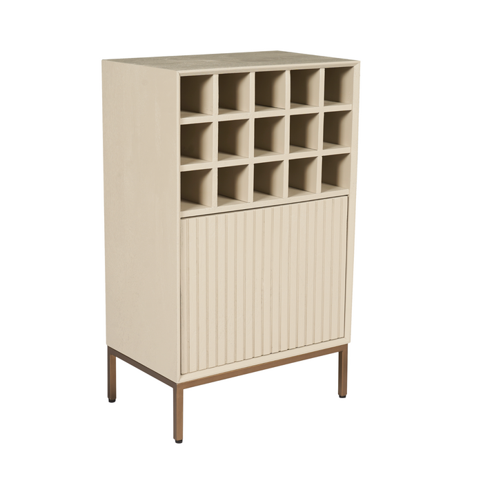 Wijnkast Madison Zand Mangohout 55 cm