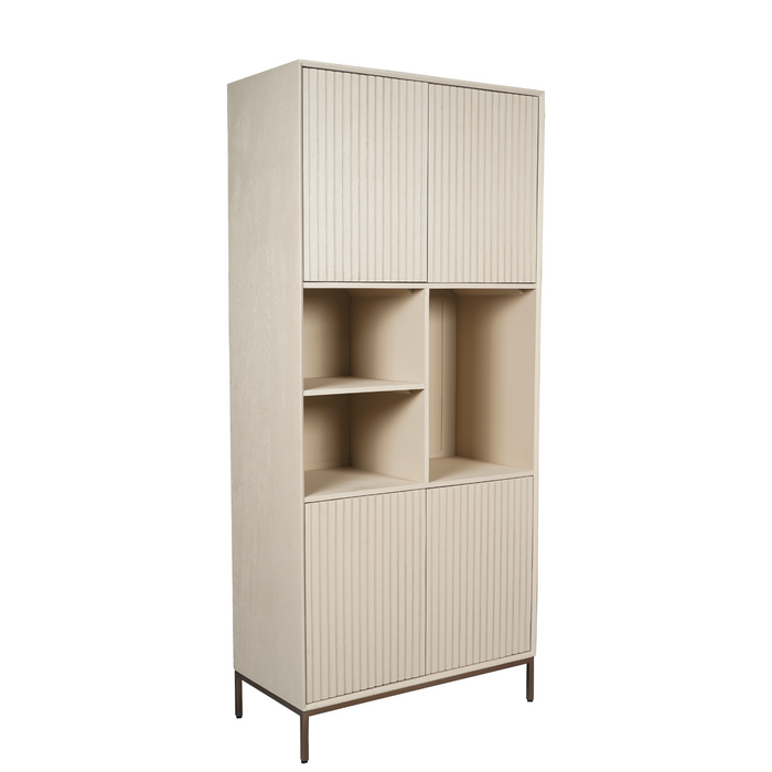 Vakkenkast Madison Zand Mangohout 90 cm