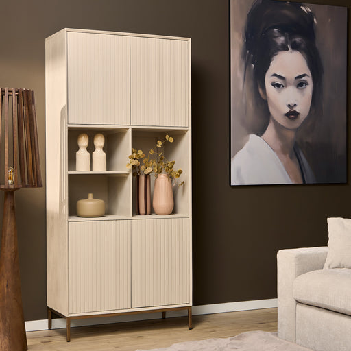 Vakkenkast Madison Zand Mangohout 90 cm