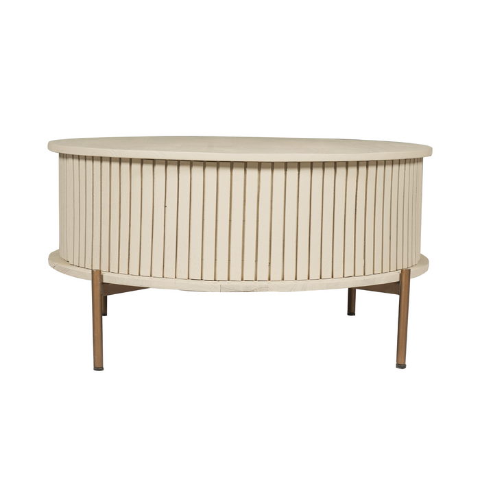 Ronde salontafel Madison Zand Mangohout 80 cm