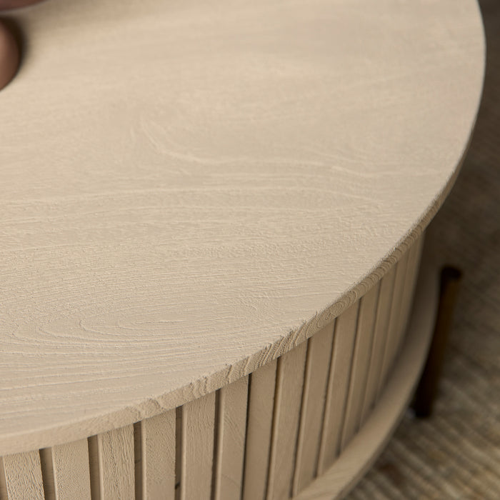 Ronde salontafel Madison Zand Mangohout 80 cm