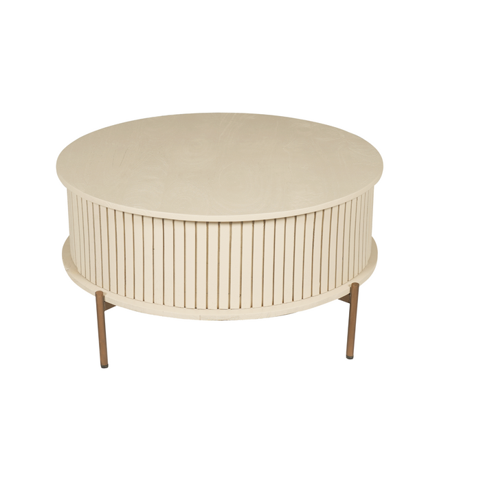 Ronde salontafel Madison Zand Mangohout 80 cm