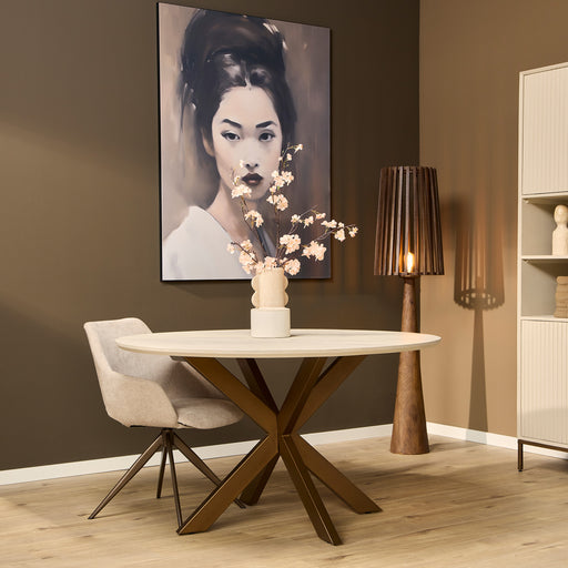Ronde eettafel Madison Zand Mangohout 150 cm