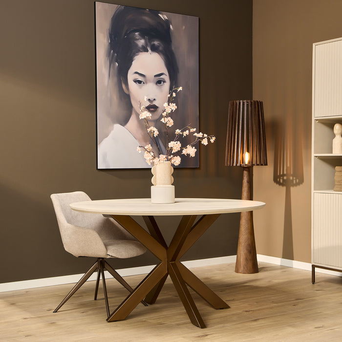 Ronde eettafel Madison Zand Mangohout 150 cm