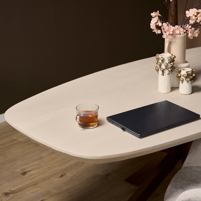 Deens ovale eettafel Madison Zand Mangohout 200 cm