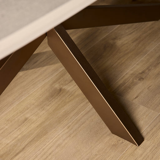 Deens ovale eettafel Madison Zand Mangohout 280x120 cm