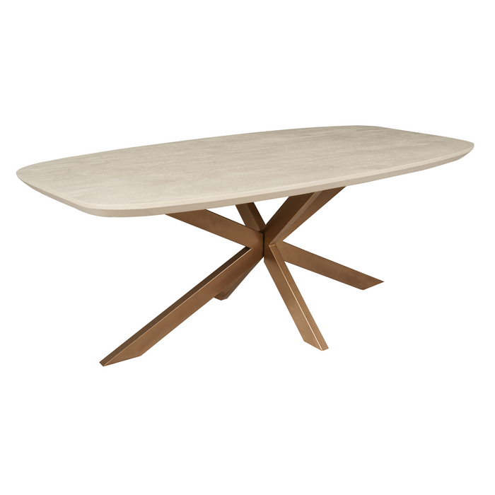 Deens ovale eettafel Madison Zand Mangohout 200 cm