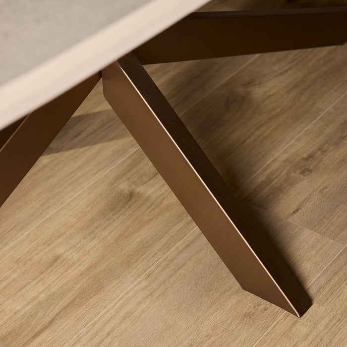 Deens ovale eettafel Madison Zand Mangohout 200 cm