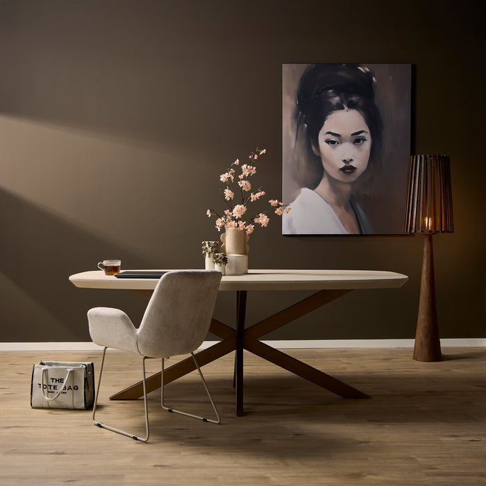 Deens ovale eettafel Madison Zand Mangohout 160 cm