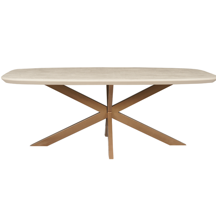 Deens ovale eettafel Madison Zand Mangohout 280x120 cm