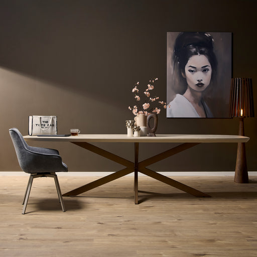 Deens ovale eettafel Madison Zand Mangohout 280x120 cm