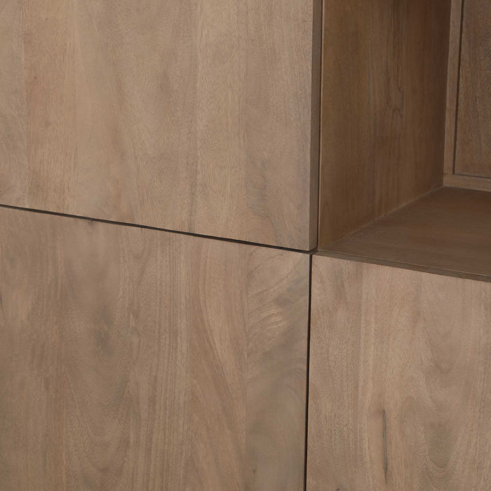 Vakkenkast XL Dallas Naturel Mangohout 160 cm