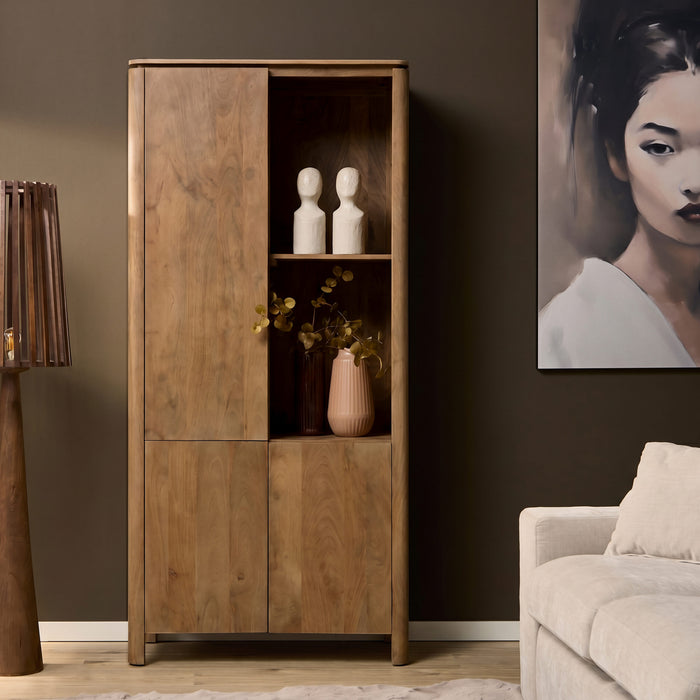 Vakkenkast Dallas Naturel Mangohout 90 cm