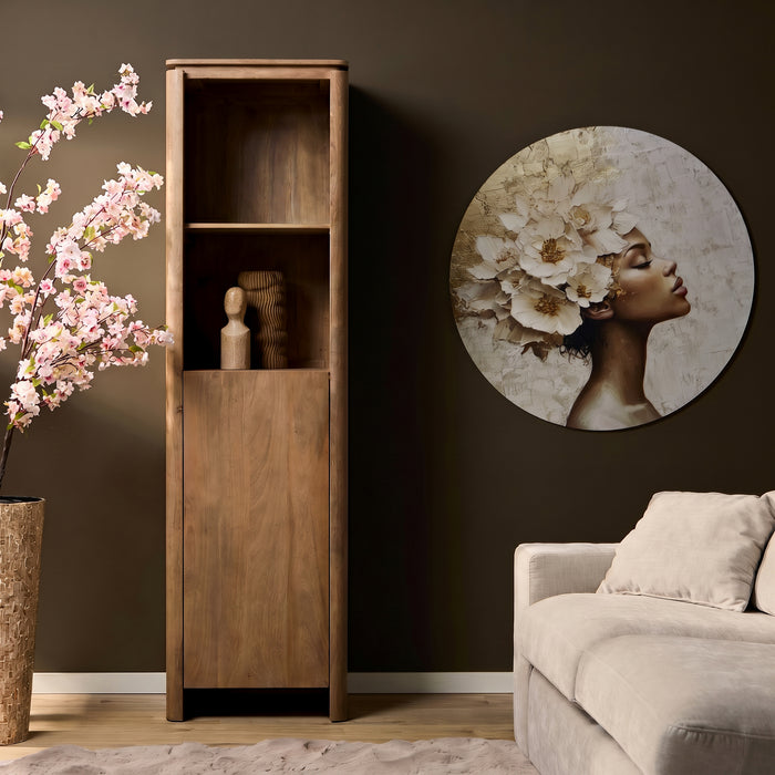Boekenkast Dallas Naturel Mangohout 55 cm