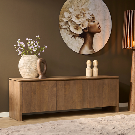 Tv meubel Dallas Naturel Mangohout 165 cm