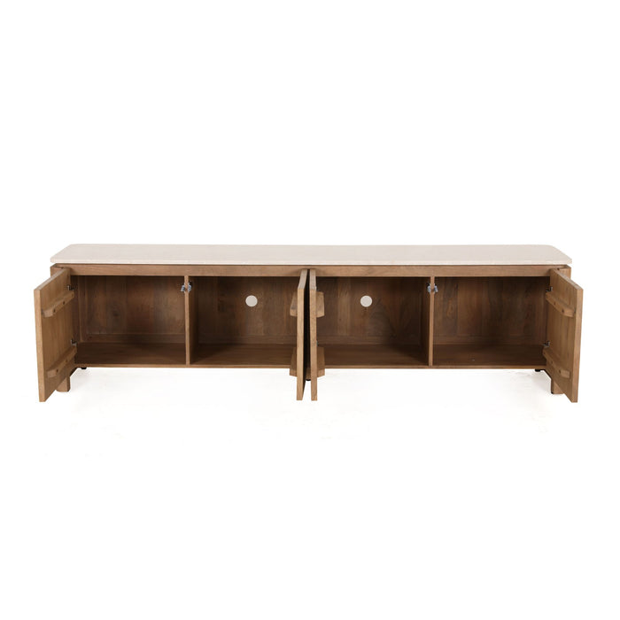 Tv meubel Dallas Naturel Mangohout 210 cm