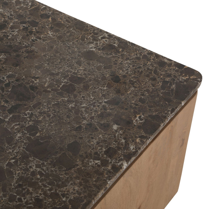 Bovenblad Salontafel Dallas Bruin Marmer