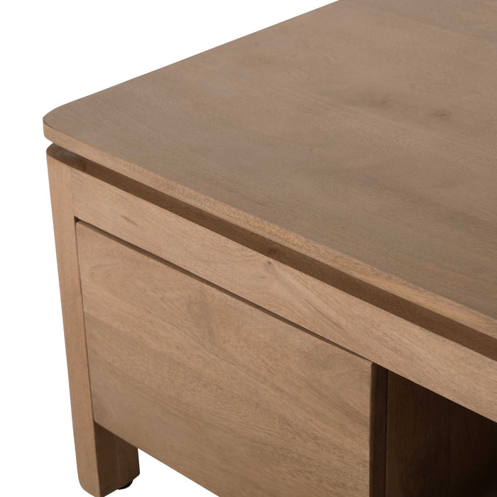 Vierkante Salontafel Dallas Naturel Mangohout 80 cm