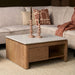 Vierkante Salontafel Dallas Naturel Mangohout 80 cm