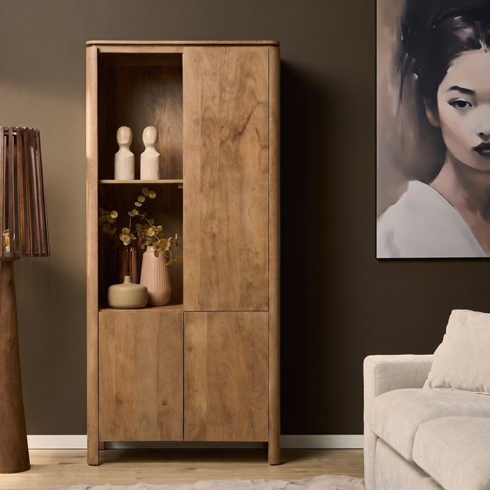 Vakkenkast Links Dallas Naturel Mangohout  90 cm