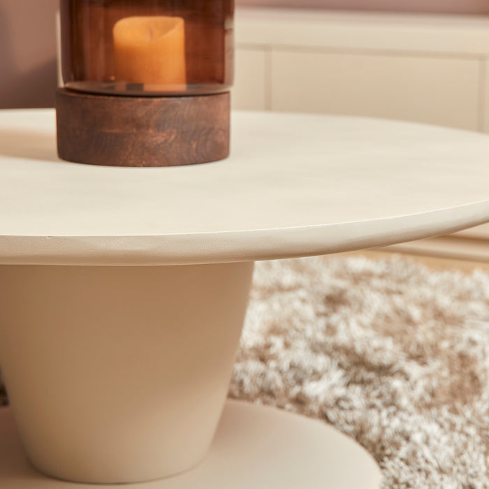 Salontafel Mabel Zand Mangohout 90 cm