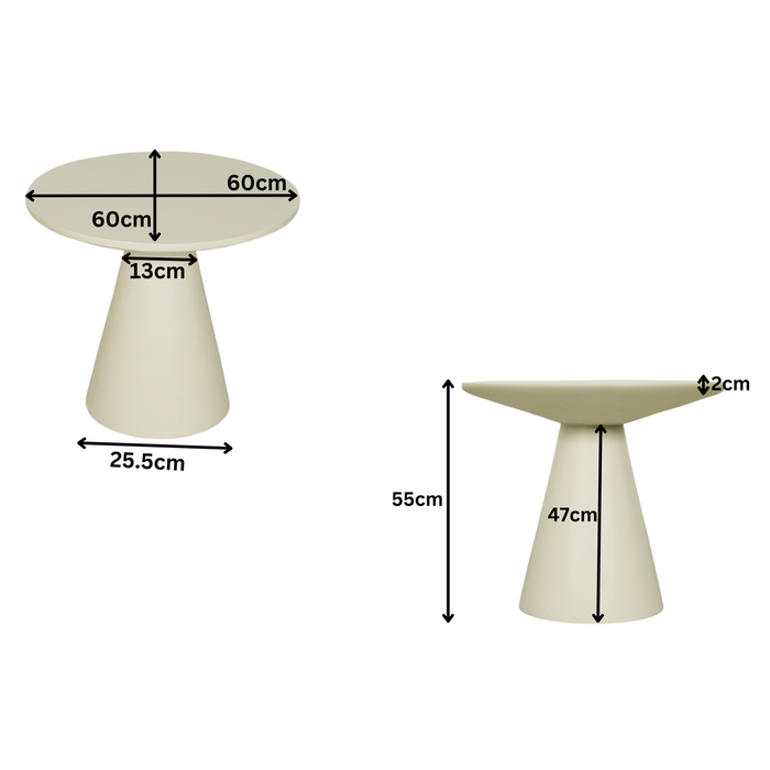 Salontafel Bellis Zand Mangohout 60 cm