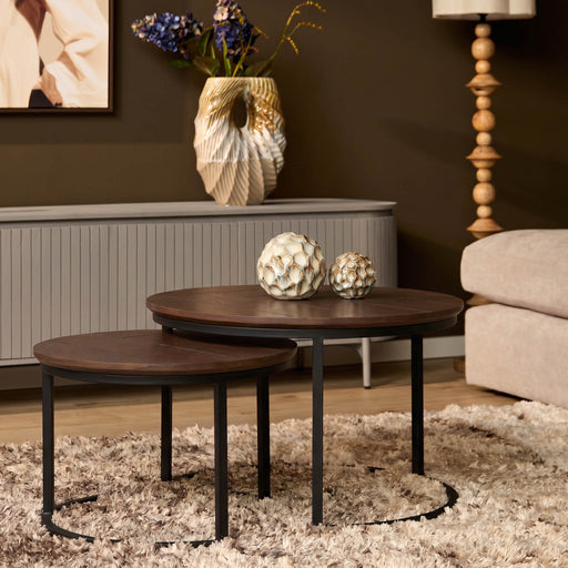 Salontafel set Otik Walnoot Eikenhout 70 cm