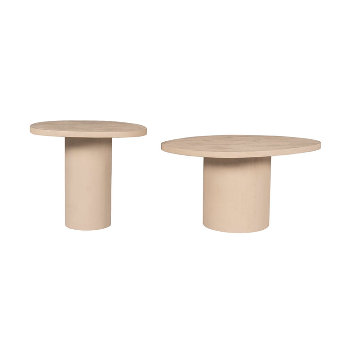 Salontafel set Mirre Zand Mangohout 70 cm