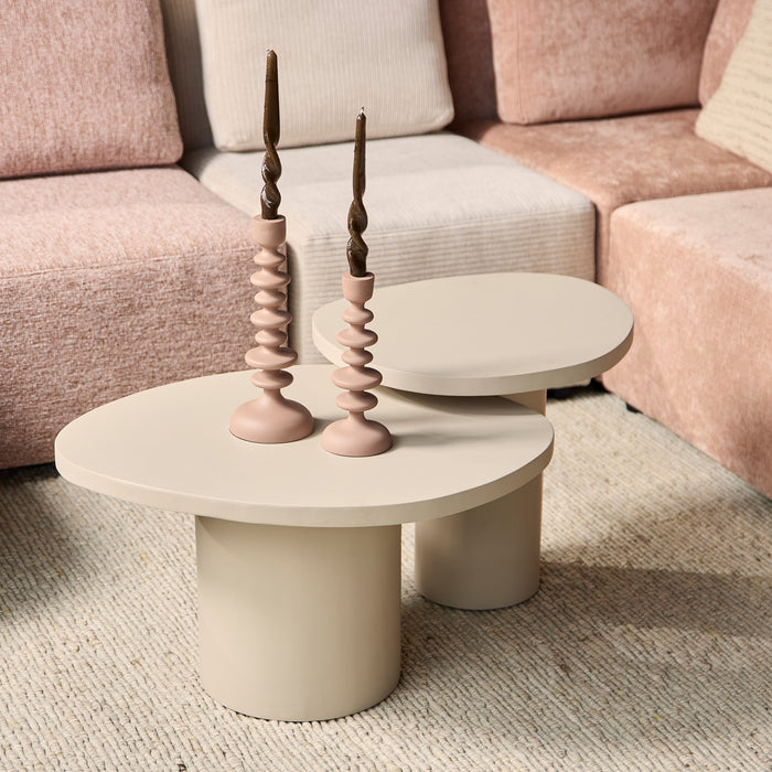 Salontafel set Mirre Zand Mangohout 70 cm