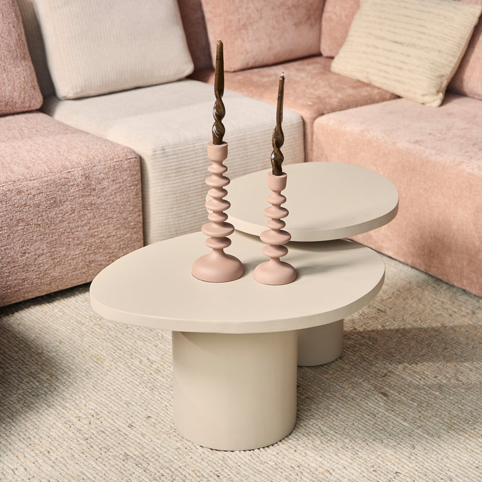 Salontafel set Mirre Zand Mangohout 70 cm
