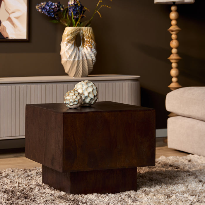 Salontafel Livia Bruin Mangohout 56 cm