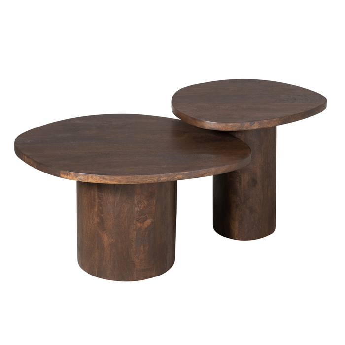 Salontafel set Mirre Bruin Mangohout 70 cm