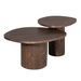 Salontafel set Mirre Bruin Mangohout 70 cm