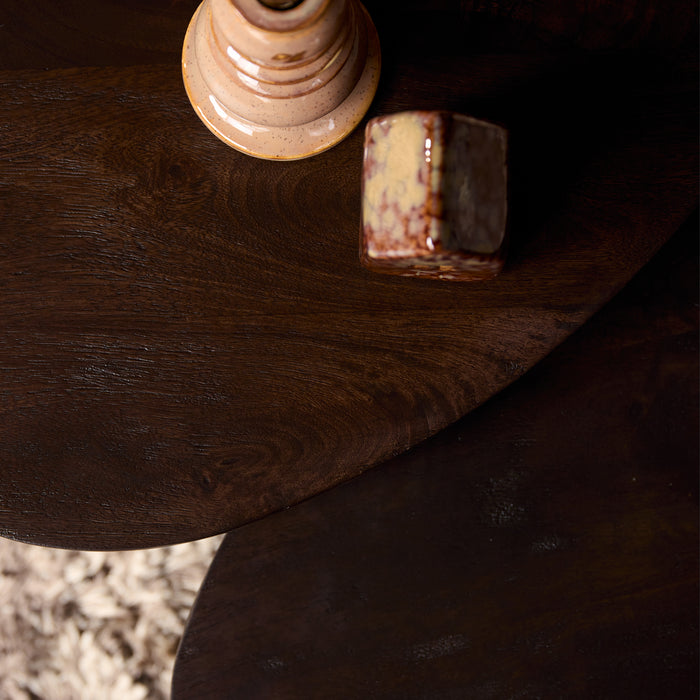 Salontafel set Mirre Bruin Mangohout 70 cm