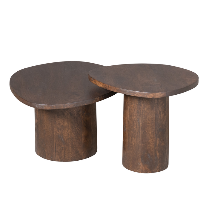Salontafel set Mirre Bruin Mangohout 70 cm