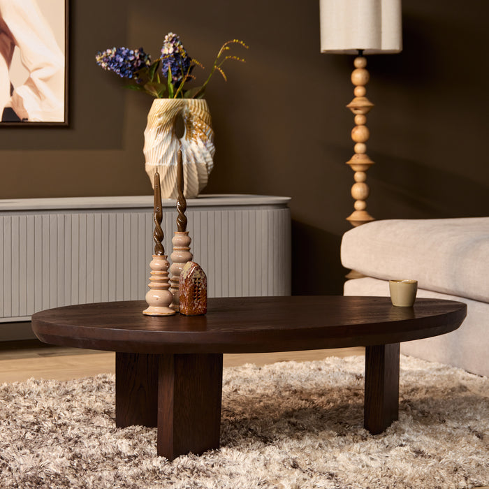 Salontafel Zillah Bruin Eikenhout 130 cm