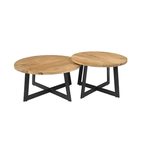Salontafel set Atlanta Naturel Mangohout 70 cm