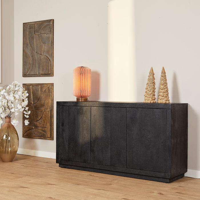 Dressoir Brussel Zwart Mangohout 150 cm