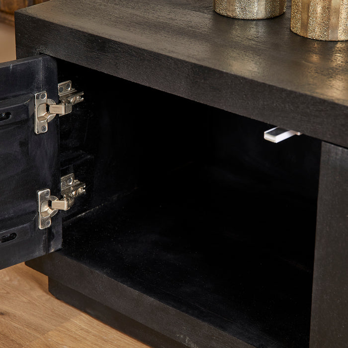 Tv meubel Brussel  Zwart Mangohout 150 cm