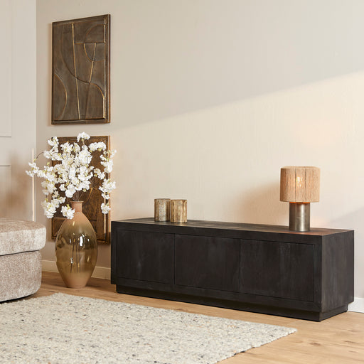 Tv meubel Brussel  Zwart Mangohout 150 cm