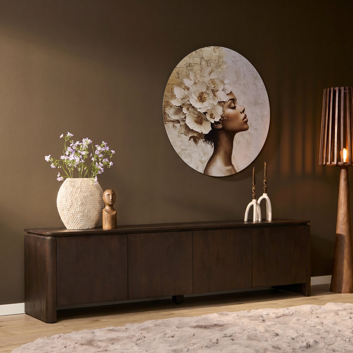Tv meubel Dallas Bruin Mangohout 210 cm