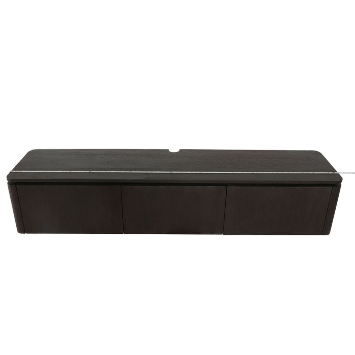 Zwevend tv meubel Dallas Bruin Mangohout  210 cm