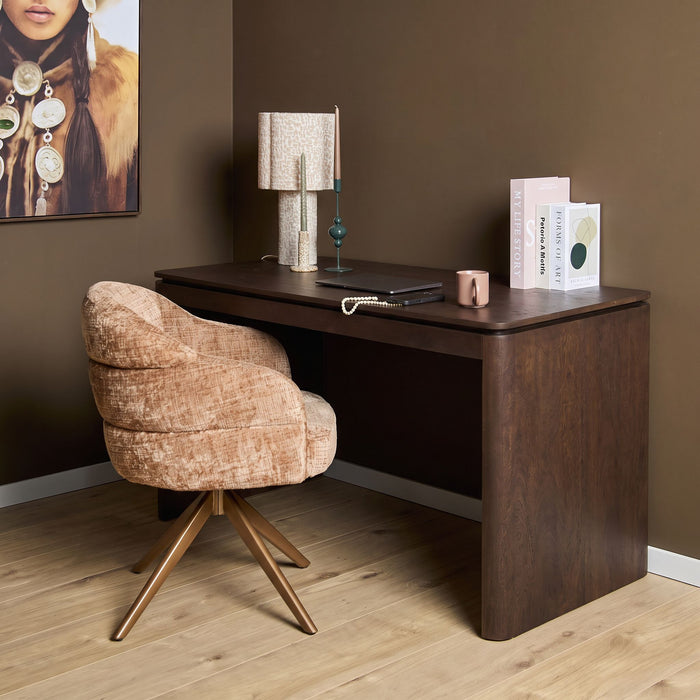 Bureau Dallas Bruin Mangohout 130 cm